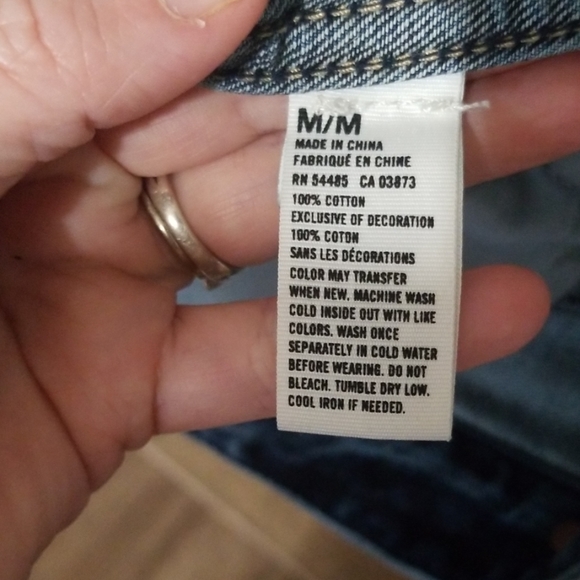 American Eagle denim jean crop jacket size medium - Picture 5 of 13